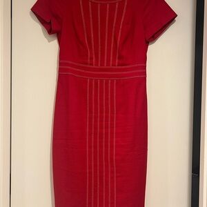 Boden Red Midi Dress with Timeless Elegance